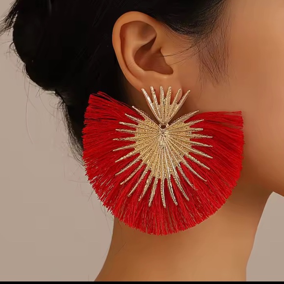 Jewelry - Bohemian Irregular Tassel Drop Earrings Vintage Retro Statement Jewelry